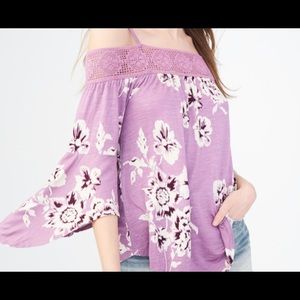 off the shoulder floral top